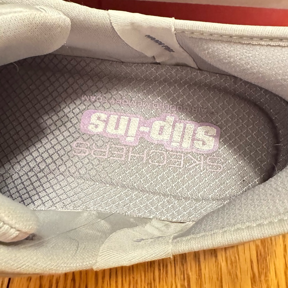 Skechers Slip Ins Athletic Running Shoes Women’s 10 Gray Air Cooled Memory Foam - Picture 11 of 13